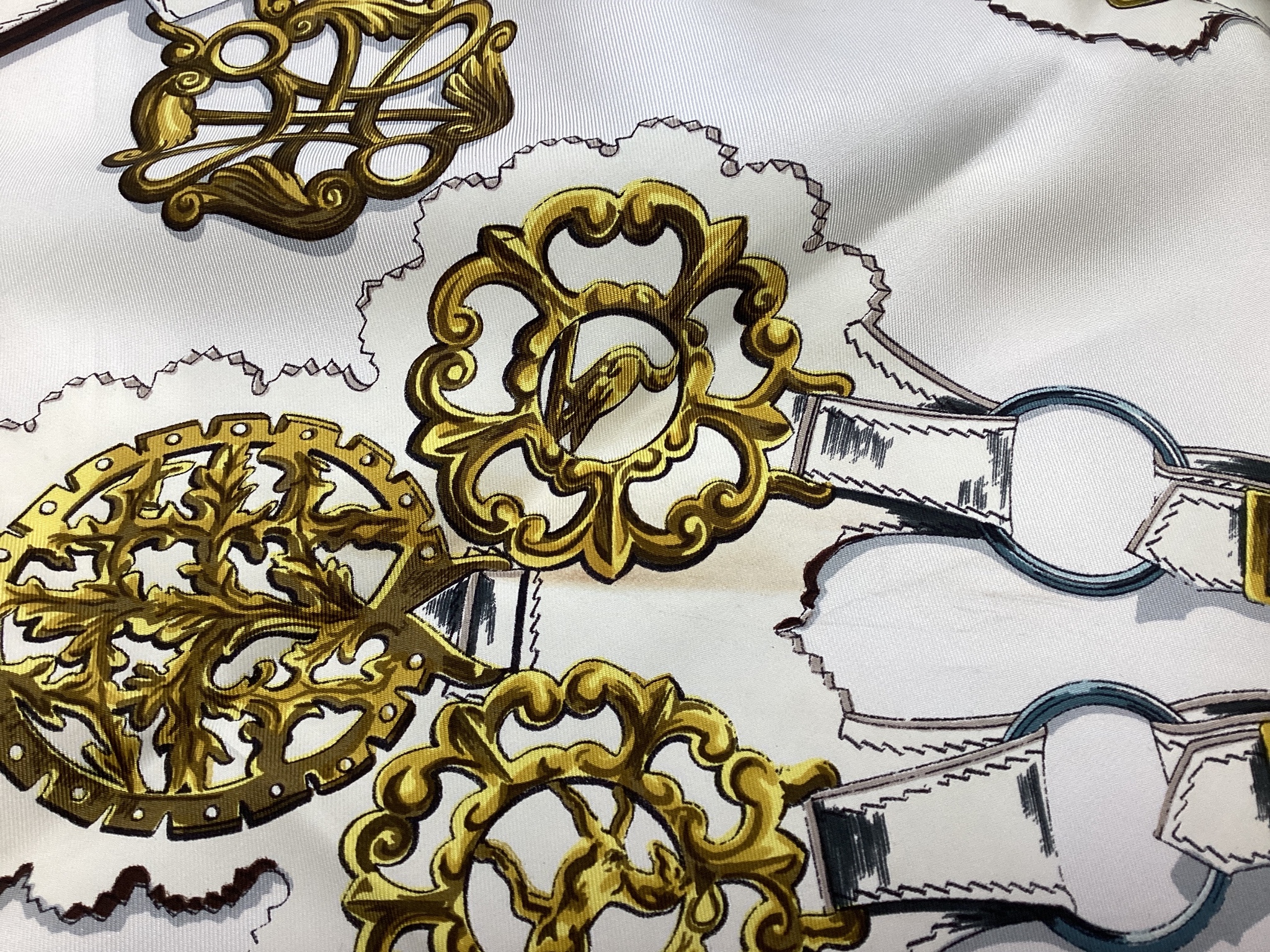 Six Hermes silk scarves